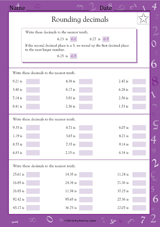 Rounding Decimals to the Nearest Tenth