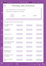 Choosing Units of Measure