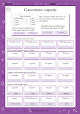 Conversions: Capacity (Grade 5)