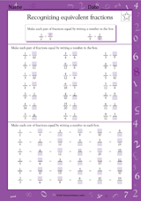 Recognizing Equivalent Fractions (Grade 5)