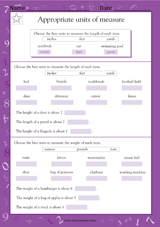 Appropriate Units of Measure (Grade 5)