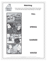 Max & Ruby Four Seasons Matching Activity