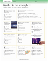 Weather in the Atmosphere Quiz