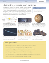 Asteroids, Comets and Meteors