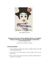 Monsieur Marceau: Actor Without Words Discussion & Activity Guide