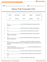 Name That Computer Part Quiz | Technology Printable (Grades 5-6 