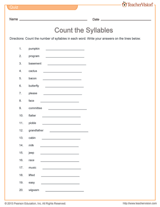 Syllables Quiz