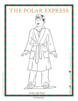 The Polar Express Boy Coloring Page Printable | Christmas Reproducibles -  TeacherVision