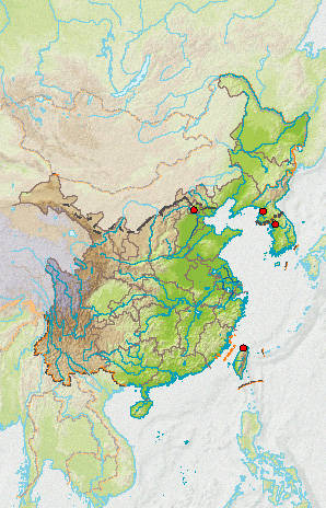 Eastern China And Korea Clip Art Image