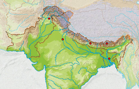 North India, Pakistan And Bangladesh