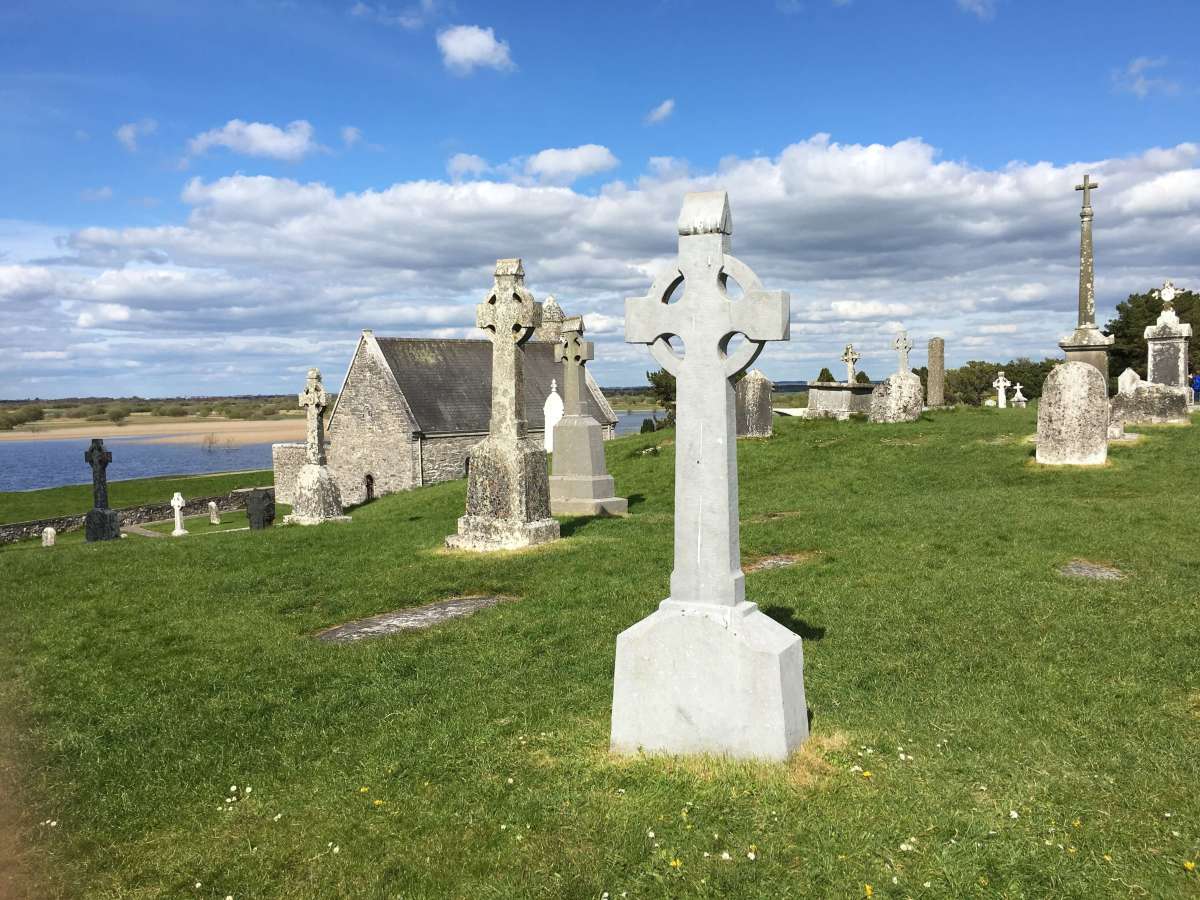 Celtic Crosses in Irish Cemetery
