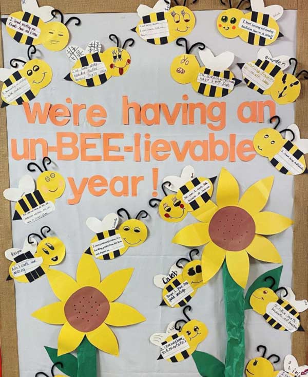 bee theme spring bulletin board idea