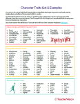 Character Traits List and Examples for Students - Printable PDF