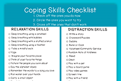 coping skills checklist