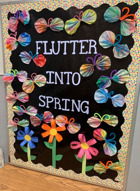 Flutter into Spring bulletin board
