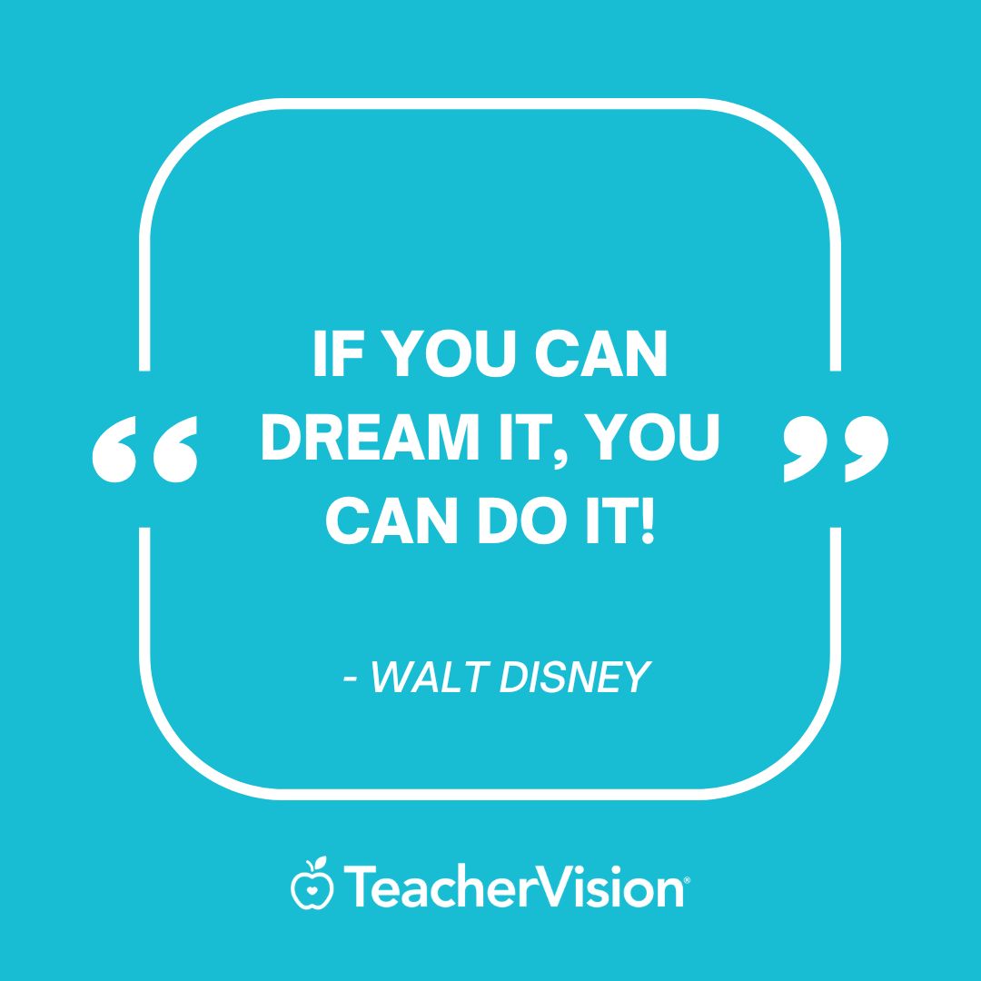 Kindergarten graduation quote by Walt Disney to print for kindergarten graduation.