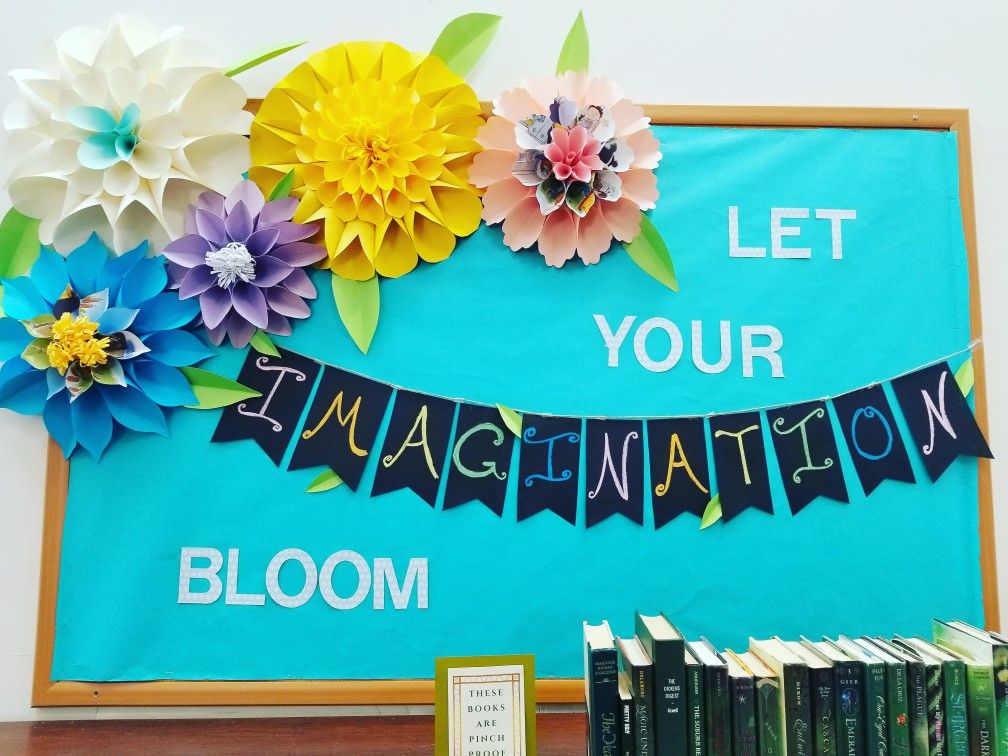 Let Your Imagination Bloom spring bulletin board