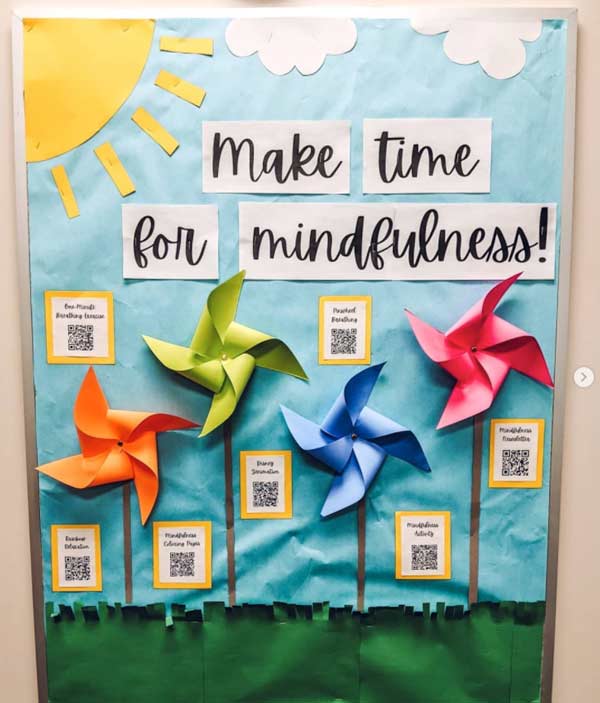 mindfulness bulletin board idea