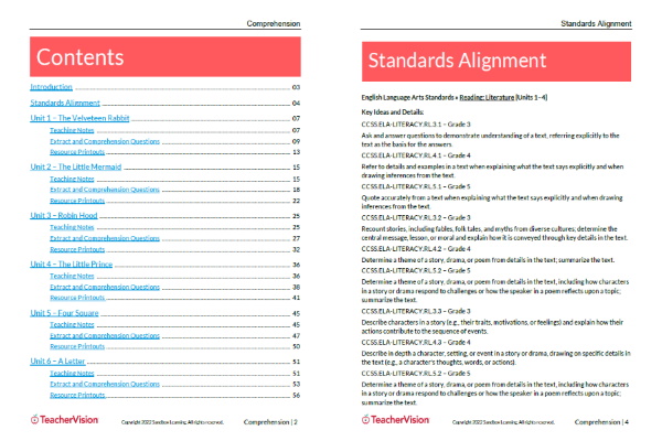 Reading Comprehension Teaching Kit Sample Resource1