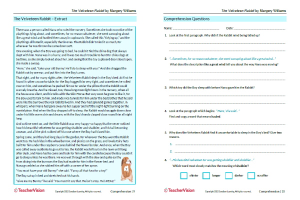 Reading Comprehension Teaching Kit Sample Resource2