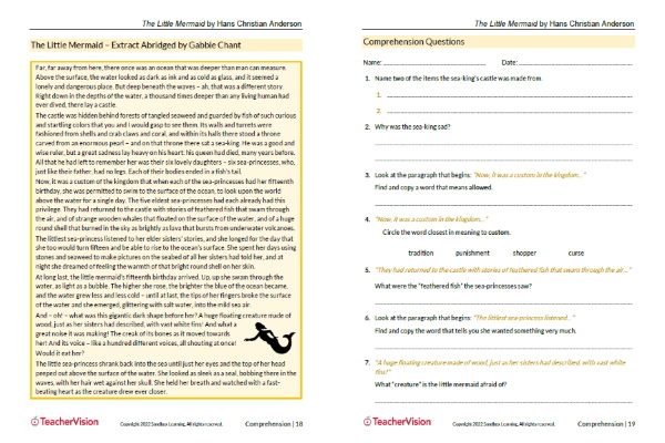 Reading Comprehension Teaching Kit Sample Resource3