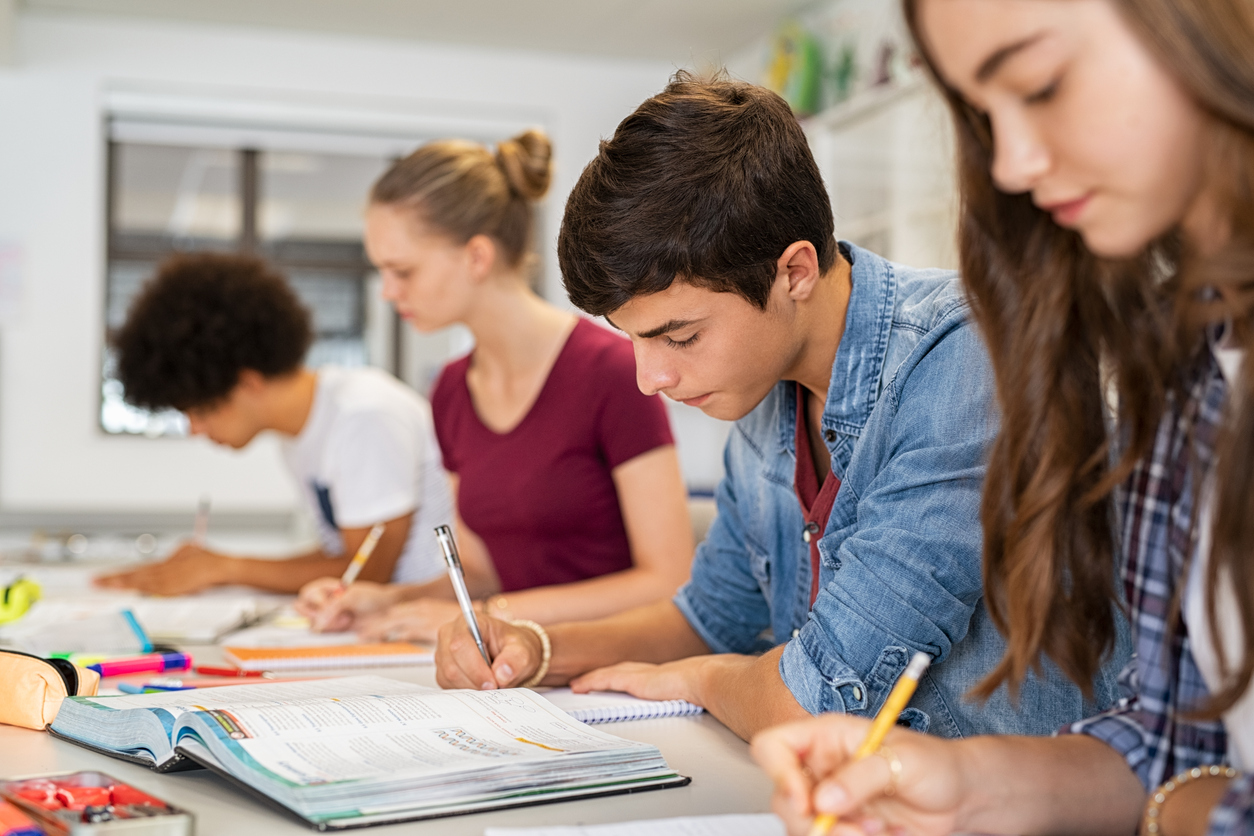 Students preparing for standardized tests