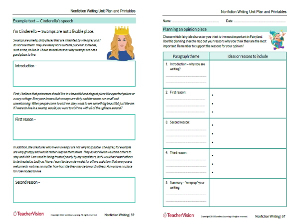 TeacherVision Grade 3 Nonfiction Unit Plan & Printables Sample