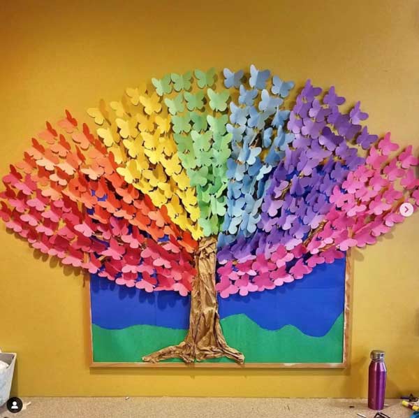 tree of life spring bulletin board idea