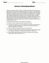 Science: Classifying Robots