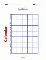 Blank Calendar