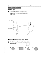 Connect the Dots: Order Up Fractions Worksheet