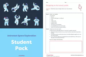 Student Pack - Astronaut Space Exploration Project-Based Learning Lesson