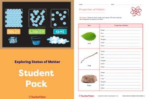Student Pack - Exploring States of Matter Project-Based Learning Lesson