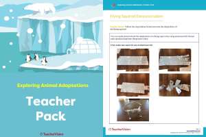 Teacher Pack - Exploring Animal Adaptations Project-Based Learning Lesson