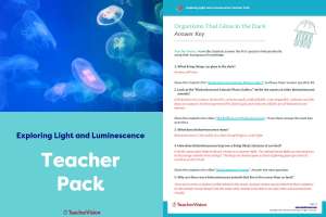 Teacher Pack - Exploring Light and Luminescence Project-Based Learning Lesson