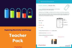 Teacher Pack - Exploring Electricity and Energy Project-Based Learning Lesson
