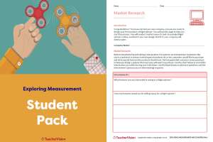 Student Pack - Exploring Measurement Project-Based Learning Lesson