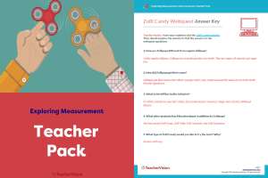 Teacher Pack - Exploring Measurement Project-Based Learning Lesson