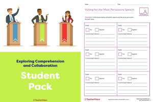 Student Pack - Exploring Comprehension and Collaboration Project-Based Learning Lesson