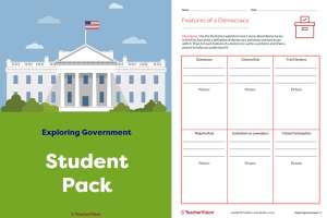 Student Pack - Exploring US Government Project Based Learning