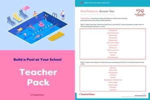 Build a Pool at Your School- Project Based Learning: Teacher Pack