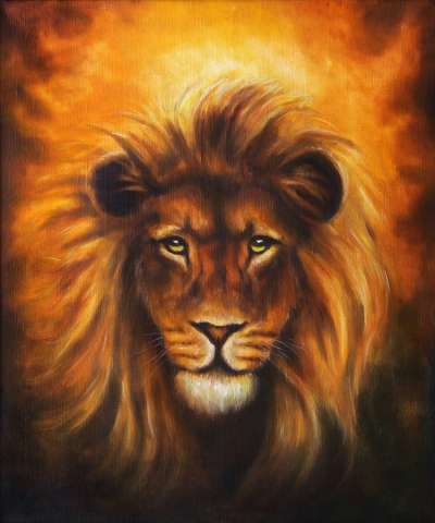A lion - a character in African folk tales