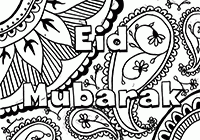 Eid Mubarak Coloring Sheet