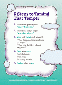 5 Steps to Taming that Temper student worksheet