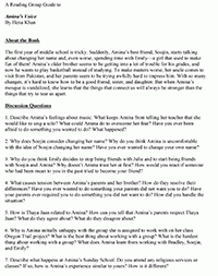 Amina's Voice reading group guide