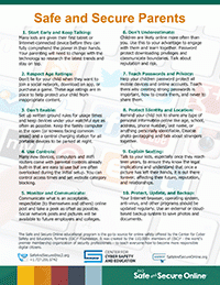 Center for Cyber Safety Education Parent Tips