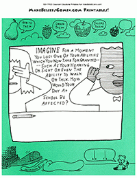 Imagine Losing an Ability printable from MakeBeliefsComix.com