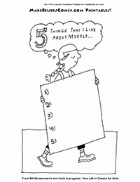 What I like about me printable from MakeBeliefsComix.com