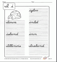 The Letter I in Cursive