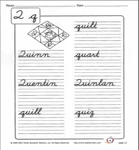 How To Write Q In Cursive Cursive Writing Worksheet Teachervision